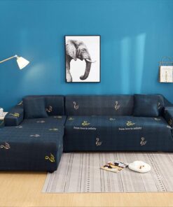 Protector De Muebles,Forma L Elasticidad Cubierta Del Sofá,Patrón Impreso Escudo Del Sofá Resistencia A Las Arrugas Cubiertas De Sofá,Seccional No-resbalón Sofá Slipcover,Cubierta -B Loveseat / 57"-70