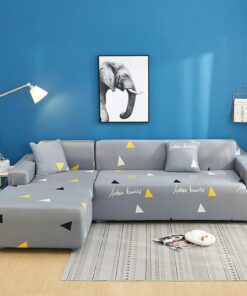 Protector De Muebles,Forma L Elasticidad Cubierta Del Sofá,Patrón Impreso Escudo Del Sofá Resistencia A Las Arrugas Cubiertas De Sofá,Seccional No-resbalón Sofá Slipcover,Cubierta -El Loveseat / 57"-7
