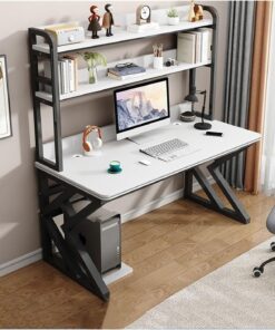 Mesa ordenador Mesa de Pc, escritorio for el hogar, Hutch, mesa todo en uno, tablero combinado con orificios, mesa de juegos for estudio, escritorio de oficina for dormitorio Escritorio gaming(Blanco,