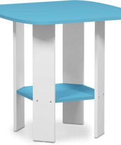 Furinno Mesa Lateral Azul claro/blanco Individualmente