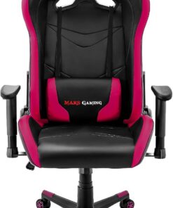 Mars Gaming MGC3BPK, Silla Gaming Ergonómica, Cojín Lumbar y Cervical, Rosa