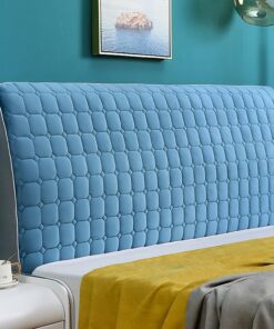 Funda para Cabecero Elástica Terciopelo Funda para Cabecera de Cama, Funda de Cabecera Acolchada Gruesa, Cubierta de Cabecera Antipolvo para Cabecero de Dormitorio