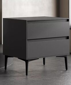 Mesitas de Noche Dormitorio con Cajones, Cómoda de Noche de Madera, Mesa Auxiliar de Cama De Almacenamiento, Moderna Mesitas Noche Altas, Casillero Pequeño, Acabado en Cuero (Color : Dark