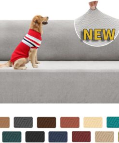 XINEAGE Funda de Sofá 3 Plazas, Fundas Sofa Elasticas para Salón, Fundas de Sofa Ajustables, Funda de Sofá Jacquard para Perros/Mascotas, Protector Sofa Antideslizante (3 Plazas, Gris Astilla)