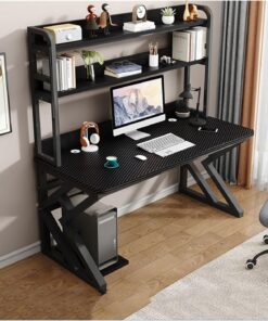 Mesa ordenador Mesa de Pc, escritorio for el hogar, Hutch, mesa todo en uno, tablero combinado con orificios, mesa de juegos for estudio, escritorio de oficina for dormitorio Escritorio gaming(Negro,1