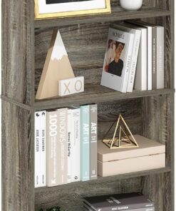 Furinno Jaya Simply Home Librería Abierta de Almacenamiento de 6 Niveles, Roble Francés