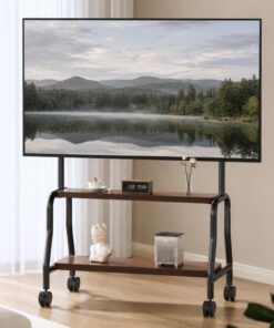 Mustorn Soporte Tv Ruedas, Soporte Television Pie Para Televisores De 32 a 75 Pulgadas Tv Stand Hasta 50 kg Mueble Tv Con Ruedas VESA Máximo 600x400 mm Pie Para Tv Peana Tv Universal Tv Stand on Wheel