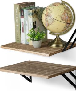 Estante de Pared 30cm de Profundidad Estante de Pared de Madera: Estantes Rústicos de 40cm de Ancho para Paredes, Estante de Madera para Cocina, Baño, Salón - Gran Estante Flotante para Router