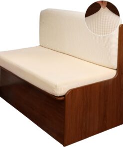 CRFATOP Fundas de cojín de comedor para caravana, funda de cojín elástica de jacquard para sofá biplaza, protector de muebles para caravana, camper, banco de coche, 1 funda de respaldo y 1 funda de