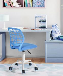 FurnitureR Silla de Oficina para el hogar, Silla giratoria ergonómica Ajustable con Ruedas, Silla de Ordenador Moderna para Estudio y Oficina