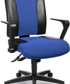TOPSTAR Two 20 TF20RS106 - Silla de Oficina con reposabrazos fijos R2 Opa (tapizado en Tela), Color Azul y Negro