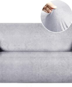 molasofa Funda de sofá biplaza de gran tamaño para decoración del hogar, funda de sofá biplaza suave similar al cuero, funda antideslizante de 1 pieza para perros, gatos y niños (sofá biplaza de gran