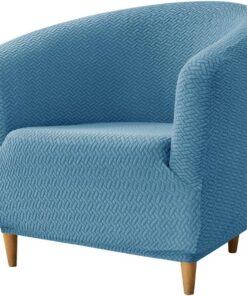 Funda de Sillón Elásticas Chesterfield 1 Pieza, Azul Funda De Sofá para Silla De Club | Fundas Protector para Sillón para Dormitorio Contador Universal Extraíbles