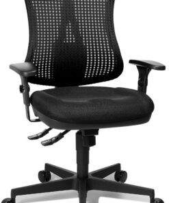 Topstar HE20PBC00 Head Point SY - Silla de Escritorio de Oficina, con reposabrazos, Respaldo de Malla, Color Negro