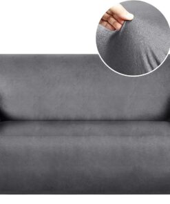 molasofa Funda de sofá biplaza de gran tamaño para decoración del hogar, funda de sofá biplaza suave similar al cuero, funda antideslizante de 1 pieza para perros/gatos/niños (sofá biplaza de gran