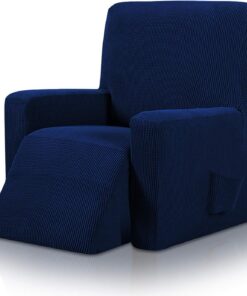 Fundas Decorativas para Sillones Relax Jacquard Fundas de Sillón Poliéster Fundas de Sofá, Azul Marino