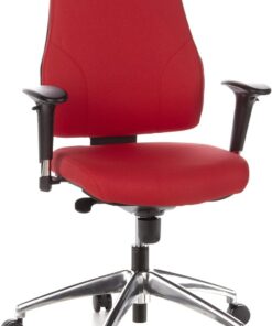 hjh OFFICE Silla de Oficina Silla giratoria Pro-Tec 200 Tela ergonómica Respaldo Ajustable en Altura Rojo