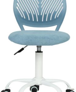 FurnitureR Silla ergonómica Ajustable para Ordenador Ejecutivo, para casa, Oficina, Estudio, Color Azul pálido, de plástico, 38 cm x 39 cm x 75-85 cm