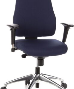 hjh OFFICE Silla de Oficina Silla giratoria Pro-Tec 200 Tela ergonómica Respaldo Ajustable en Altura Azul Oscuro