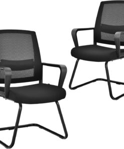 FANTASK 10312BKCB-VC Sillas de Oficina, PP, Malla, Metal, Esponja, 60.4 x 49.5 x 42.6cm