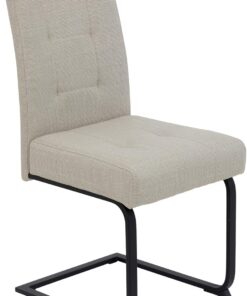 Hela Tische, Silla de Comedor de Viena, Funda de Tejido Beis, listón, Asiento cómodo, Cesta de muelles, Ancho XL, 140 kg, Certificado Oeko-Tex, Libre de PFC
