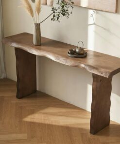 Madera Interior recibidor consola mesa, Artístico decorativo recibidor mesa, Estilo medieval entrada consolas, Estilo rústico mueble pasillo, para sala de estar, pasillo, vestíbulo.(100*40*75cm)