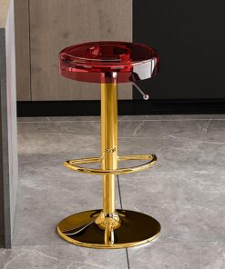 Taburetes de bar giratorios ajustables, sillas de cocina acrílicas de altura de mostrador, asientos elegantes y funcionales para el hogar o bistró