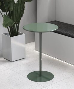 Mesa Redonda De Bar De Cócteles con Base De Hierro De Metal Verde Mesa Alta De Pub Bistro Mesa Alta De Barra De Mostrador para Sala De Estar Fiestas Mesas Altas De Cóctel(Size:48x48x72cm