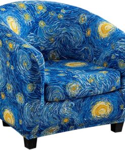 Funda de Sillón Chesterfield Tullsta Elástica Funda de Sofa 1 Plaza Tub Chair Funda para Silla Club Cielo Estrellado