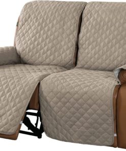 Funda for Silla Reclinable Relajante Funda Acolchada for Sofá Reclinable, Protectora Sillón Antiincrustante Antideslizante Protección De Sofá con Banda Elástica(Cachi,2 Posti)