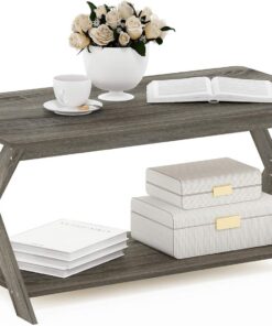 Furinno Simpliste Mesa de Centro, Madera de ingeniería, Roble Francés, 89.9 (W) x 40.6 (H) x 49.8 (D) cm