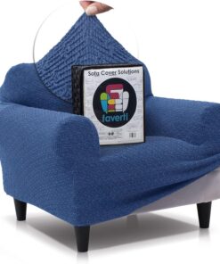 FAVERTI® Funda Sillón Premium 1 Plaza - Funda de Tejido Súper Elástico para Sillones de 70 a 100cm | Modelo BOCAIRENT | Azafata | Funda Sillón Súper Ajustable | Protector Sillón Elegante Tacto Algodón