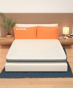 miasuite i sogni italiani Cabrio Colchón Individual 80X190, Alto 30 cm Funda Ortopédica Extraíble con Dispositivo Médico, Espuma Viscoelástica da 7 cm, con 9 Zonas y Plato de Espuma de 21 cm, Blanco