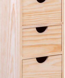 WELL HOME MOBILIARIO & DECORACIÓN Miniblock 3 cajones en Madera de Pino