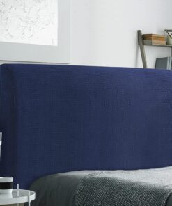 TIANSHU Funda Cabecero Cama EláSticas, Protector de Cabecero, Funda Cabecero de Cama Tejidos EláSticos para DecoracióN de Dormitorio (Longitud 140 cm-165 cm, Azul Oscuro)