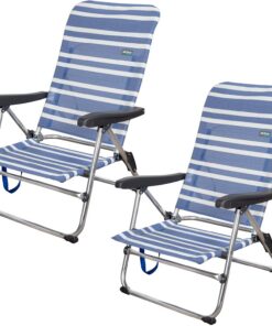 AKTIVE Set 2 Sillas Pleg ALU 5pos 61x50x85cm C/asa-Mykonos