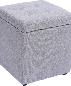 Banco de Almacenamiento de Entrada Almacenamiento de Tela Otomanas Asiento Reposapiés Taburete de Almacenamiento Banco de Zapatos Almacenamiento de Entrada Taburete de almacenamien
