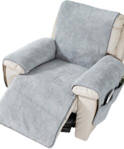 EBETA Funda para sillón reclinable, Funda Protectora Antideslizante para sillón de Relax, Funda Protectora Antideslizante (Gris, 76 x 231 cm)