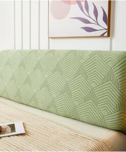 Funda de cabecera elástica para Cama, Tela Jacquard Lisa, Protector Lavable decoración Dormitorio(D,210cm-230cm)