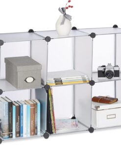Relaxdays Estantería Modular Pequeña con 6 Compartimentos, 32x96x156 cm