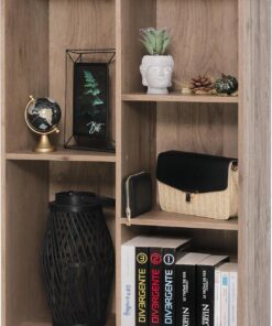 Iris Ohyama Estantería de Cubos de 5 Compartimentos,60cm Ancho, Marrón Ceniza, Exposición, Modular, Almacenamiento, para Sala de Estar, Habitación, Oficina, Librería, Montaje Fácil, CX-23C