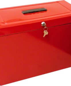 Cathedral Foolscap de metal para el hogar (rojo)