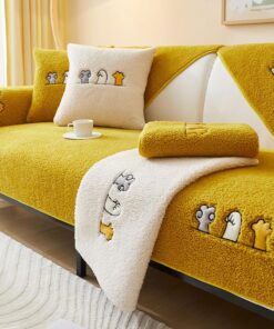 Funda de Sofa Cover 1 2 3 4 Plazas Protector Cubre Sofá En Forma De L Cojín De Sofá Antideslizante, Suave y cálida, de Protección para Mascotas