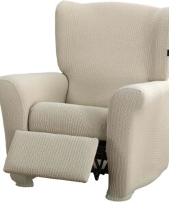 Estoralis Sumatra | Funda de Sillon Bielástica | Tejido Súper Elástico C/ 01 Crudo | para Sillon Relax de 70 a 90 cm. | Protector de Calidad | Súper Ajustable