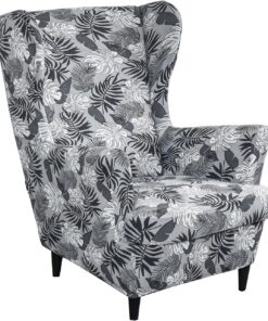 Funda para Sillas de Orejas Fundas de sillón Orejero elástica Funda Cojín Independiente Funda para Sillón Lavable Moderno Universal Patrón ​Impreso Fundas Decorativas para Sillones