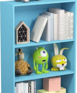 Furinno JAYA Simply Home Librería Ajustable de 3 Niveles, Azul Claro