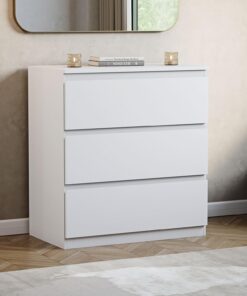 Vida Designs Denver - Cajonera (3 cajones), Color Blanco