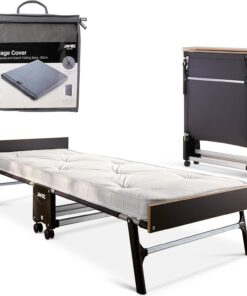 JAY-BE GP80 Grand - Cama plegable con colchón de muelles ensacados, individual con funda de almacenamiento
