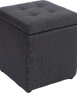 Banco de Almacenamiento de Entrada Almacenamiento de Tela Otomanas Asiento Reposapiés Taburete de Almacenamiento Banco de Zapatos Almacenamiento de Entrada Taburete de almacenamien
