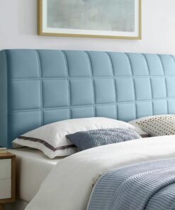 Funda para Cabecero de Cama Cuadradas Fundas Cabecero Cama Acolchada Suave Funda Grueso para Dormitorio Cabeceros Azul Oscuro 210cm